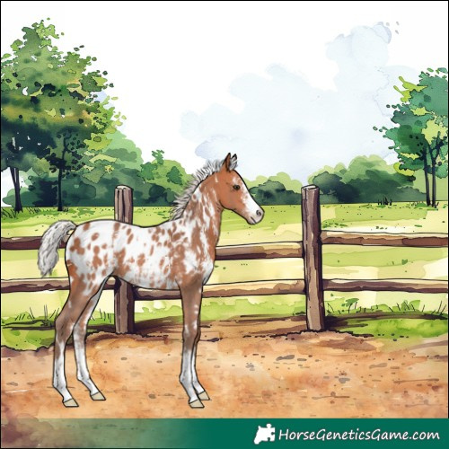 Horse Color:White Spotted Silver Bay Sabino Appaloosa 