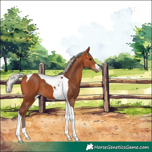 Horse Color:Silver Bay Tobiano