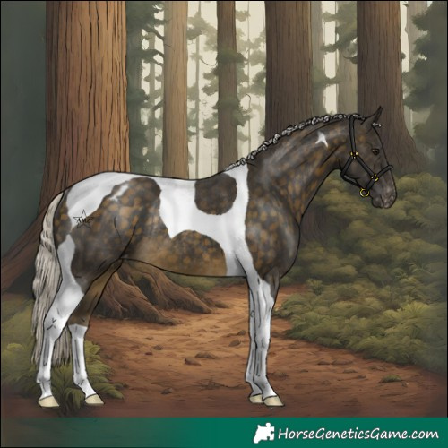 Horse Color:Silver Buckskin Tobiano Blanket Rabicano