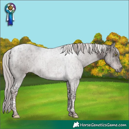 Horse Color:Platinum Liver Red Dun Tobiano Brindle 