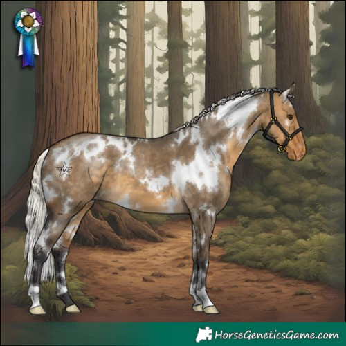 Horse Color:White Spotted Silver Buckskin Dun Varnish