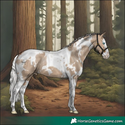 Horse Color:White Spotted Silver Bay Dun Splash Tobiano Snowcap Rabicano