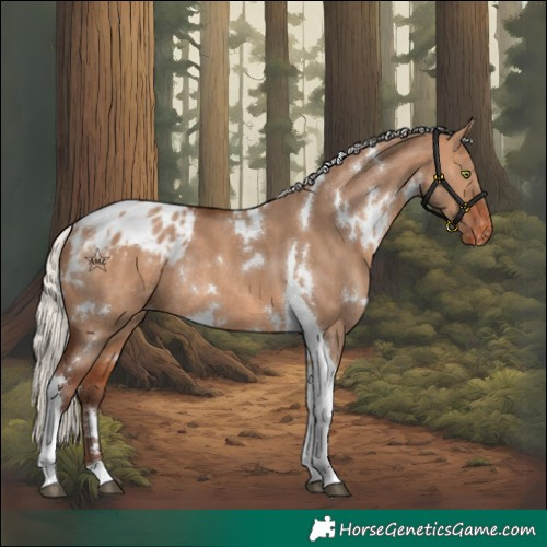 Horse Color:White Spotted Silver Bay Dun Tobiano Blanket Rabicano 