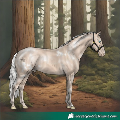 Horse Color:White Spotted Silver Perlino Varnish Rabicano 