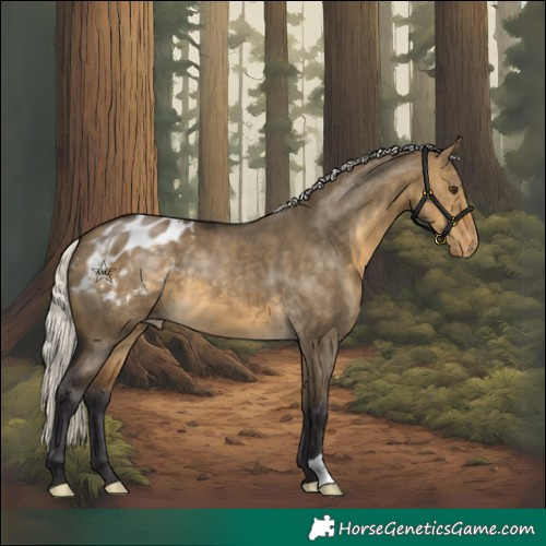 Horse Color:Silver Buckskin Dun Varnish