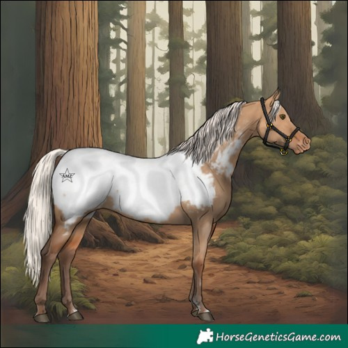 Horse Color:Silver Bay Dun Near Fewspot 