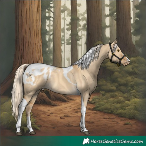 Horse Color:Palomino Dun Tobiano Blanket Rabicano