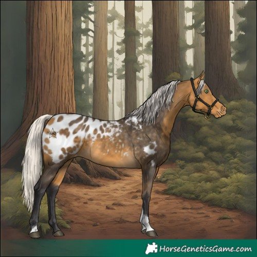 Horse Color:Silver Buckskin Tobiano Blanket 