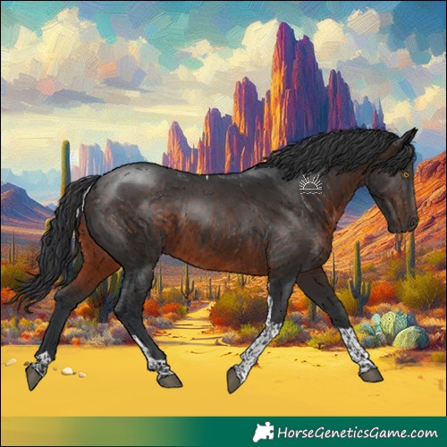 Horse Color:Brown Tobiano