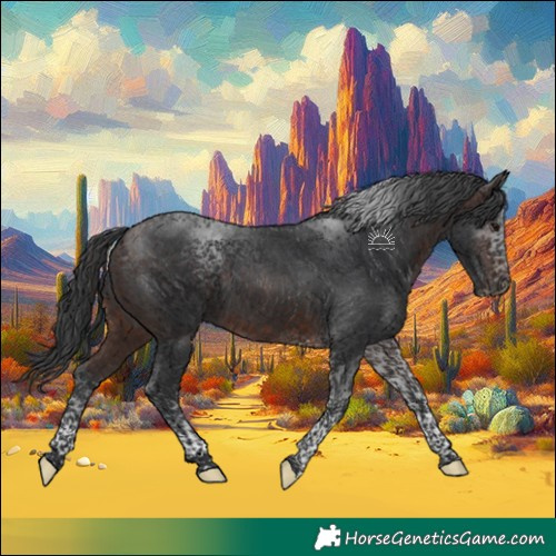 Horse Color:Brown Tobiano 