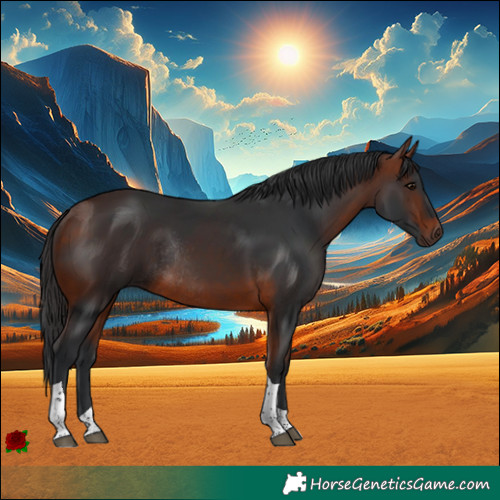 Horse Color:Bay Tobiano Rabicano