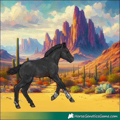 Horse Color:Brown Tobiano