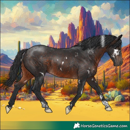 Horse Color:White Spotted Brown Tobiano