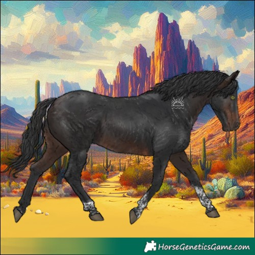 Horse Color:Brown Tobiano 