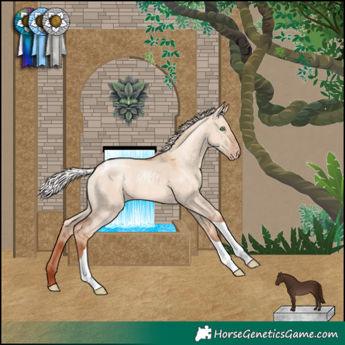 Horse Color:Silver Sable Champagne Dun Tobiano