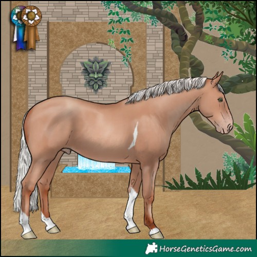 Horse Color:Silver Sable Champagne Tobiano