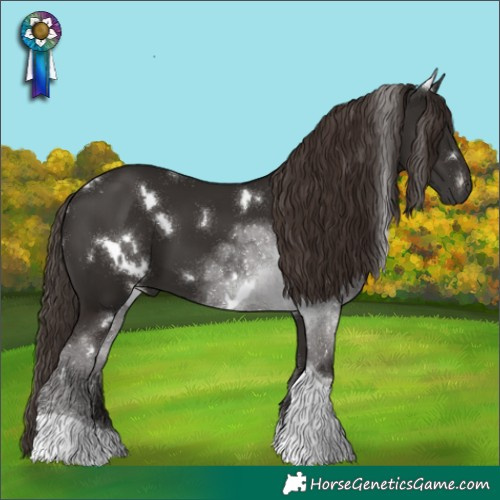 Horse Color:White Spotted Liver Chestnut Tobiano 