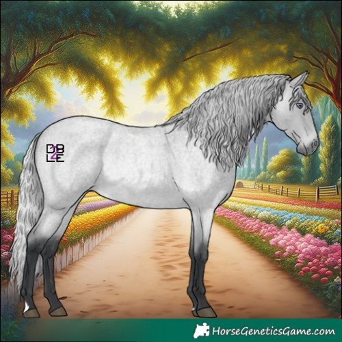 Horse Color:Silver Bay Chinchilla Roan 
