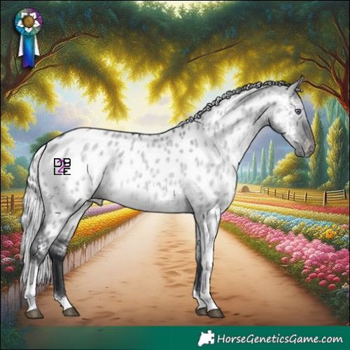 Horse Color:Silver Grullo Chinchilla Tobiano Near Leopard 