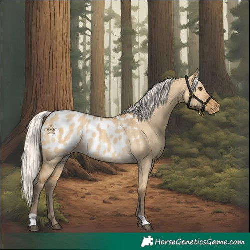 Horse Color:Silver Buckskin Dun Blanket Rabicano 
