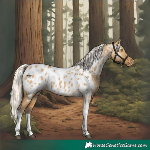 Horse Color:Silver Buckskin Dun Tobiano Near Leopard