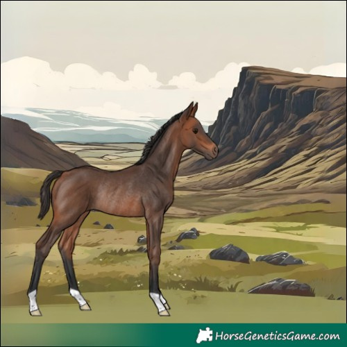 Horse Color:Bay Rabicano 