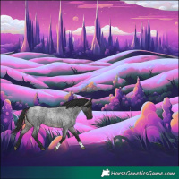 Horse Color:Brown Roan Mushroom 