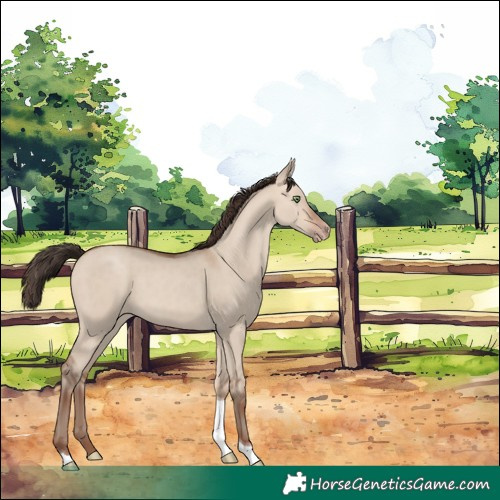 Horse Color:Sable Champagne Dun Tobiano