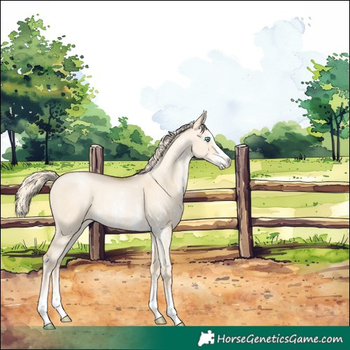 Horse Color:Gold Cream Champagne Pearl Dun Sabino Varnish