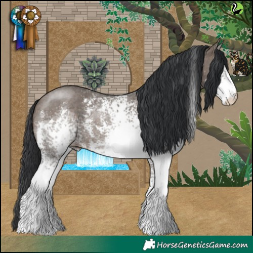Horse Color:White Spotted Brown Dun Sabino Rabicano 