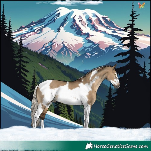 Horse Color:Gray Silver Brown Dun Tobiano Frame