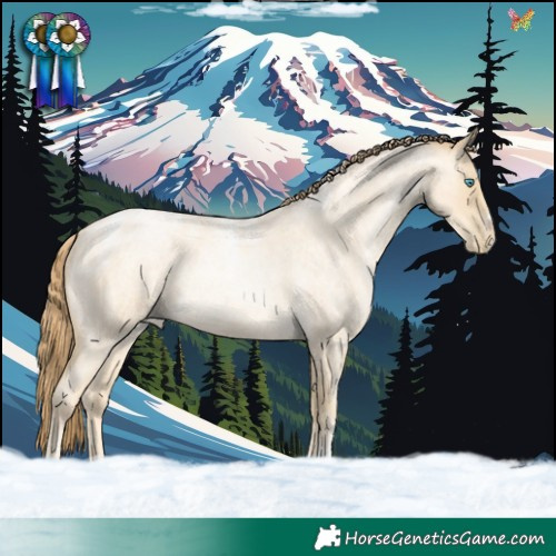 Horse Color:Powder White Classic Cream Champagne Roan Pearl Frame