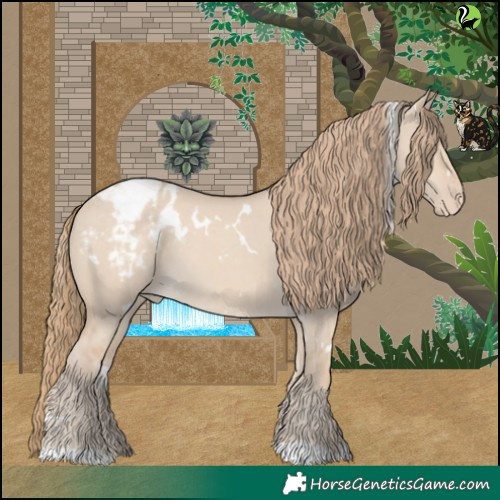 Horse Color:White Spotted Smoky Creme Dun Varnish Rabicano 
