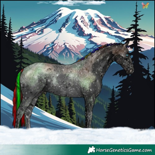 Horse Color:Void Painted White Spotted Liver Red Onyx Ice Splash
