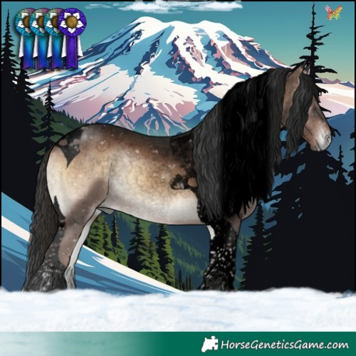 Horse Color:Void Liver Red Onyx Tobiano 