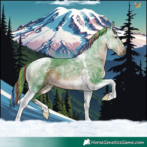 Horse Color:Painted Watercolor Liver Chestnut Ice Tobiano