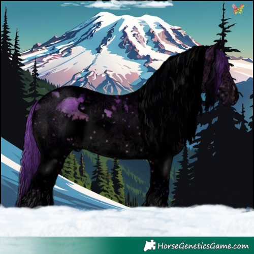 Horse Color:Void Watercolor Brown Splash Tobiano