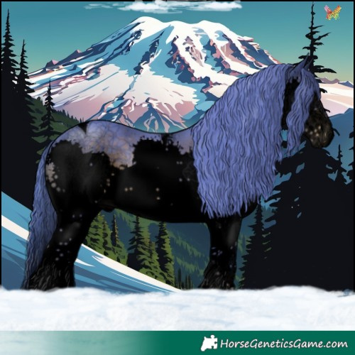 Horse Color:Void Watercolor Liver Chestnut Sabino Splash Tobiano