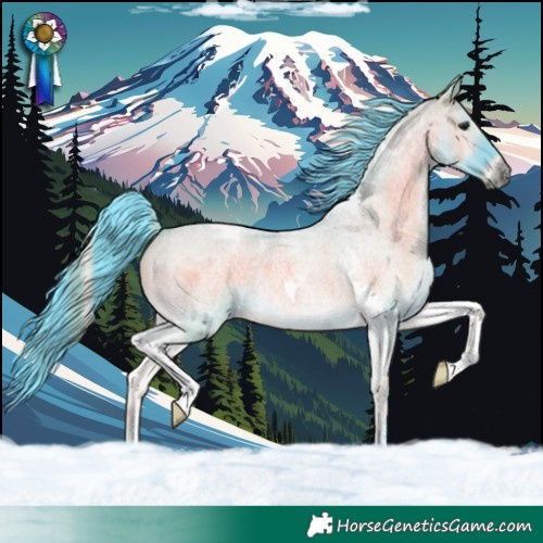 Horse Color:Watercolor Smoky Grullo Roan Onyx Tobiano Rabicano 