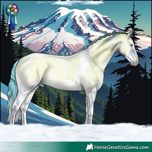Horse Color:Watercolor Grullo Roan Onyx Splash Tobiano Rabicano