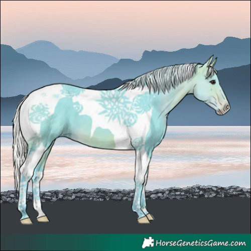 Horse Color:Watercolor Silver Brown Tobiano 