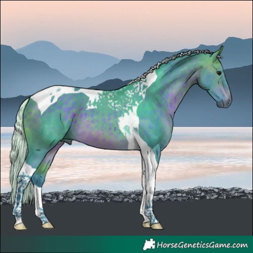 Horse Color:Watercolor Silver Brown Tobiano