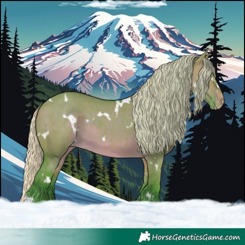 Horse Color:Watercolor White Spotted Silver Brown Dun Varnish