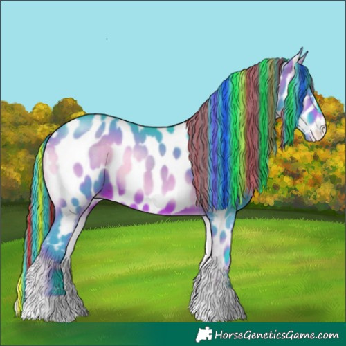 Horse Color:Painted Watercolor Brown Onyx Tobiano Near Leopard