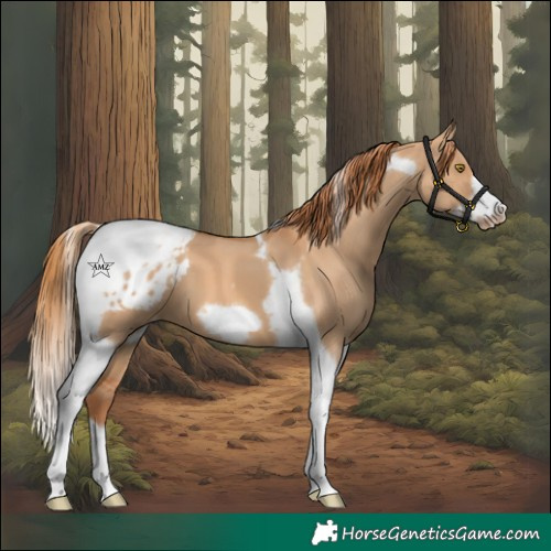 Horse Color:Red Dun Tobiano Frame Blanket 