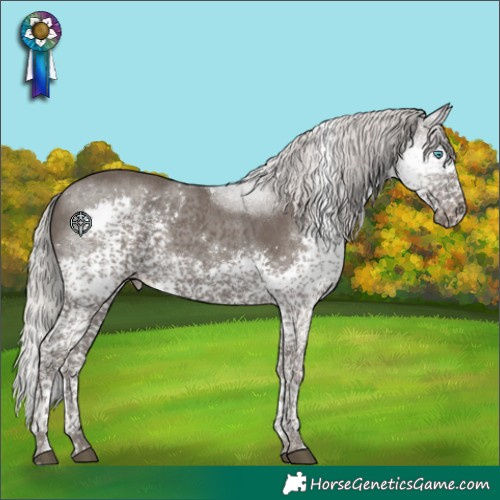 Horse Color:Silver Black Splash Tobiano 