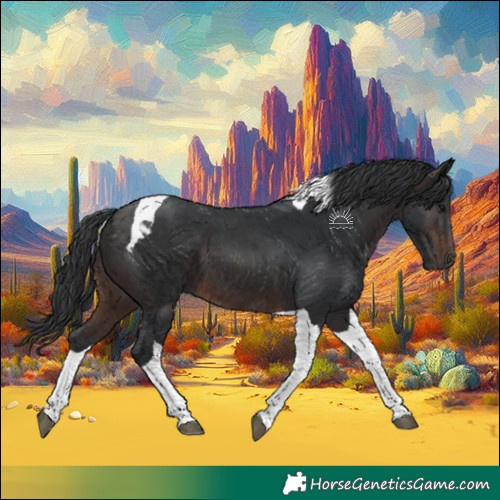 Horse Color:Brown Tobiano 