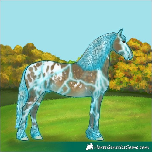 Horse Color:Thunderstruck White Spotted Silver Buckskin Dun Blanket 