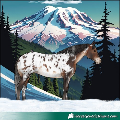 Horse Color:White Spotted Brown Near Leopard