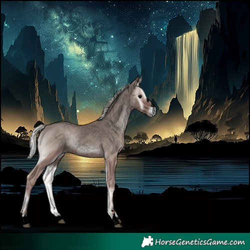 Horse Color:Void Platinum Silver Blue Onyx 